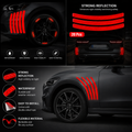 Red Rim Sign Safety Reflective Decal Stickers Waterproof